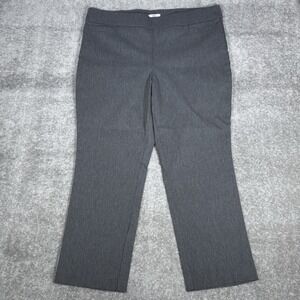 Croft & Barrow Pants Women's 20 Short Gray Effortless Stretch Pull On‎ Straight